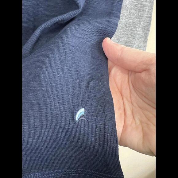 NWT Tailor Vintage Mens Airotec Performance Waffle Henley Shirt Grey/Blue Sz S - Picture 4 of 5